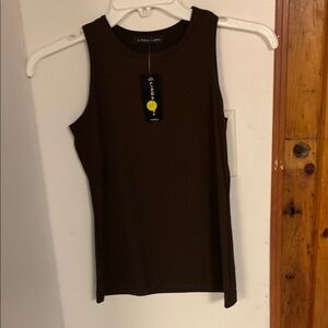 Brown Sleeveless Top